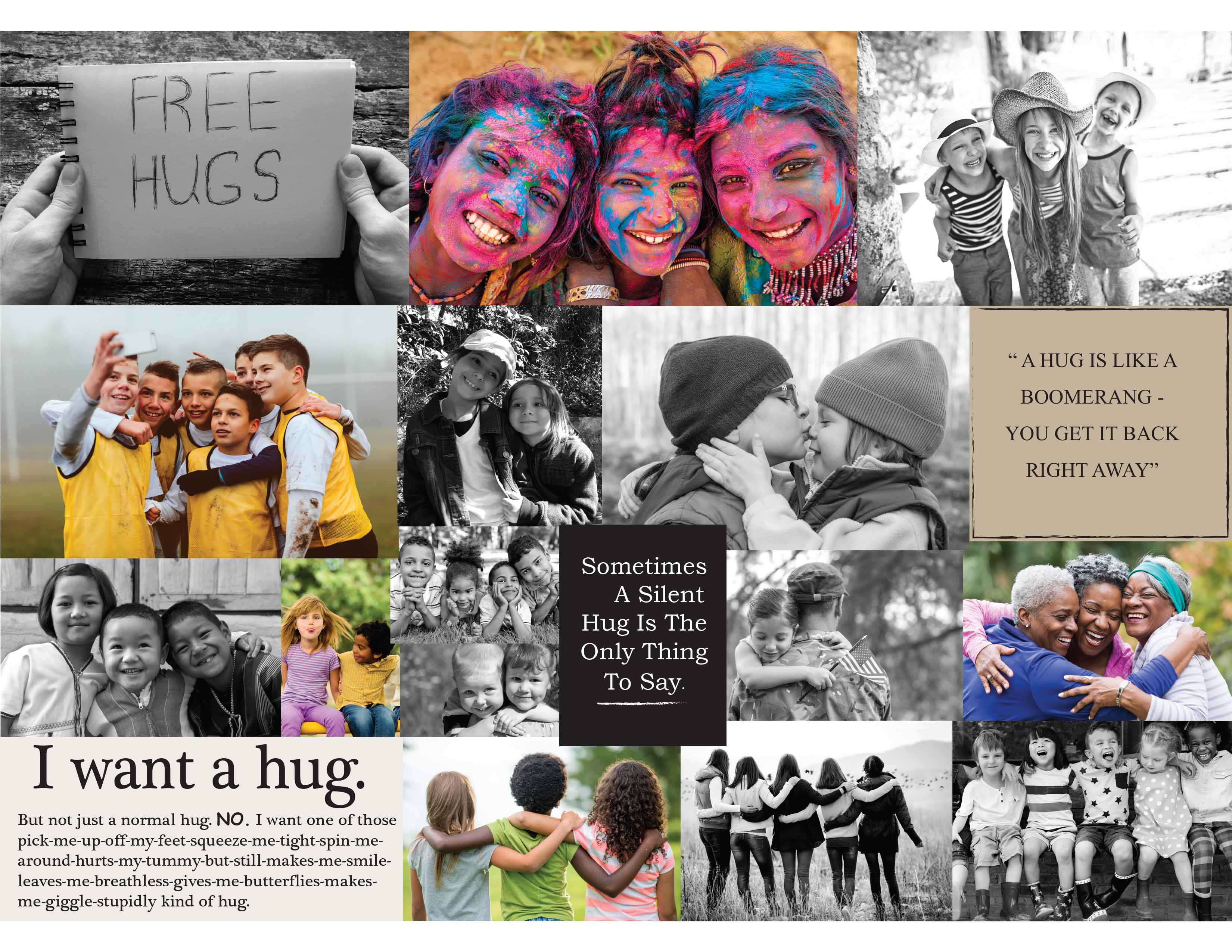 Hugs — because sometimes a silent hug is the only thing to say